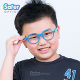 Kids Flex-O - Blue Bubbles - SaferOptics Anti Blue Light Glasses Malaysia | 420Safety, Blue, Flex, Kids, medium, new, Round