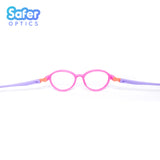 Kids Flex-O - Candy Pink - SaferOptics Anti Blue Light Glasses Malaysia | 420Safety, Flex, Kids, medium, new, Pink, Round