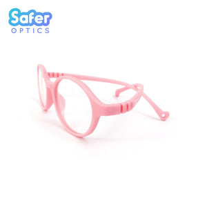 Kids Mini Flex - Cotton Candy - SaferOptics Anti Blue Light Glasses Malaysia | 420Safety, Flex, Kids, new, Oval, Pink, preorder, Round, Small, Toddlers