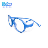 Kids Mini Flex - Sky Blue - SaferOptics Anti Blue Light Glasses Malaysia | 420Safety, Blue, Flex, Kids, new, Oval, Round, Small, Toddlers