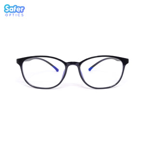 Pioneer - Black - SaferOptics Anti Blue Light Glasses Malaysia | Adult, Big, Black, Customize, Lightweight, Medium, Pioneer, Small, Square