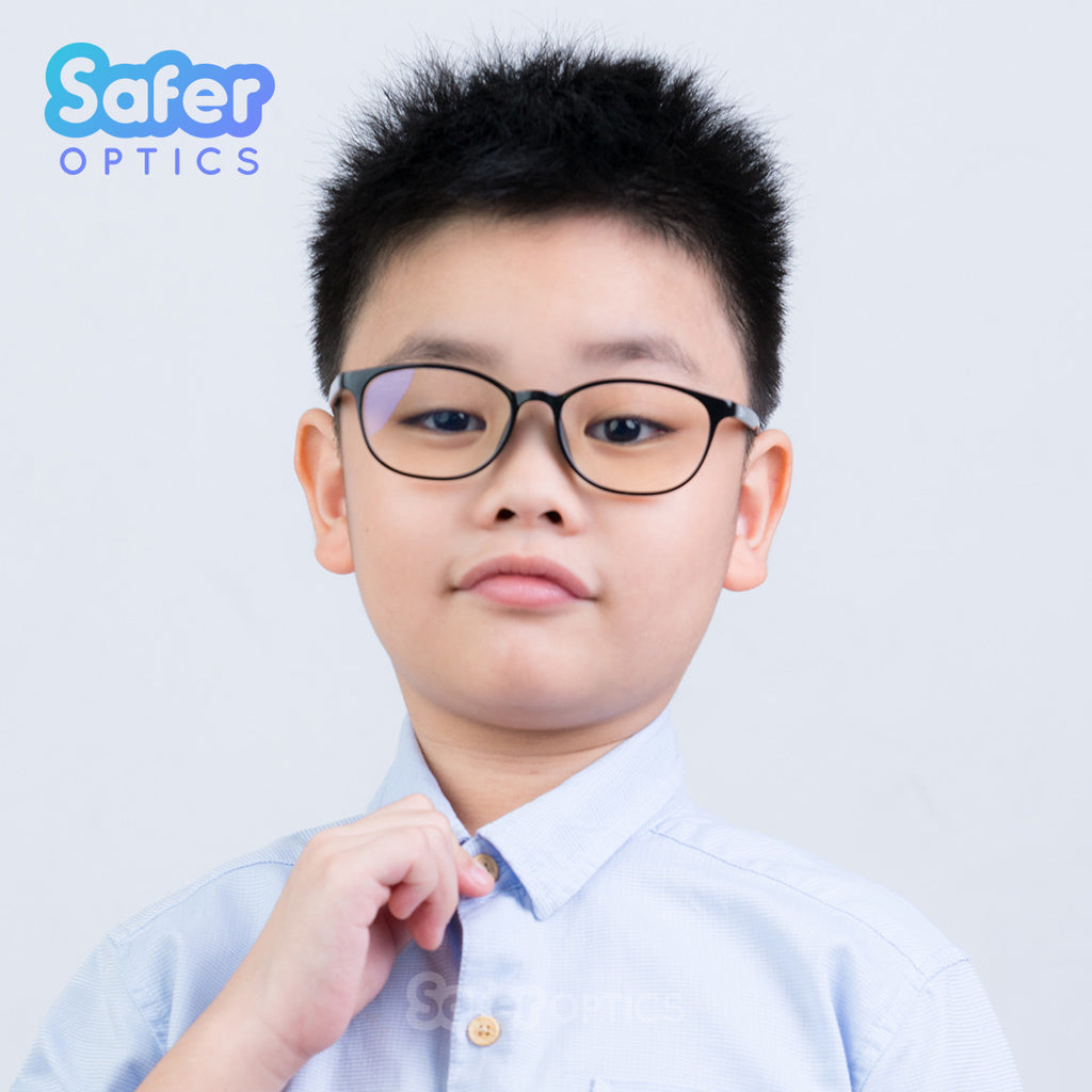 Pioneer - Black - SaferOptics Anti Blue Light Glasses Malaysia | Adult, Big, Black, Customize, Lightweight, Medium, Pioneer, Small, Square