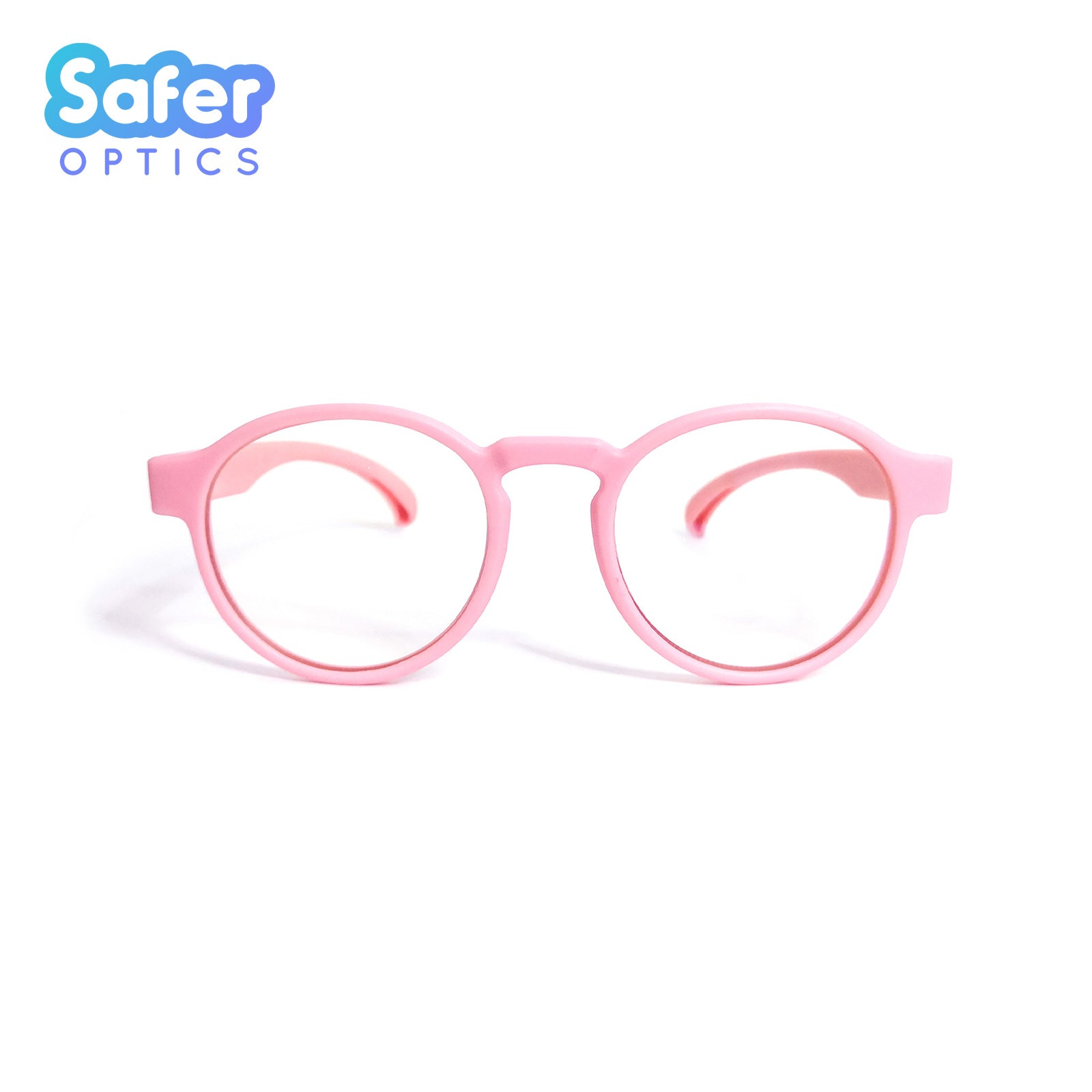 Kids Round - Cotton Candy - SaferOptics Anti Blue Light Glasses Malaysia | 420Safety, Kids, new, Pink, Round, Small