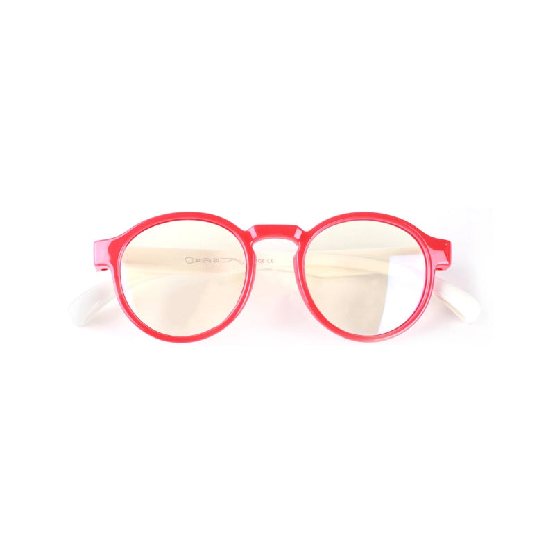 Kids Round - Strawberry Swirl - SaferOptics Anti Blue Light Glasses Malaysia | 420Safety, Kids, Red, Round, Small