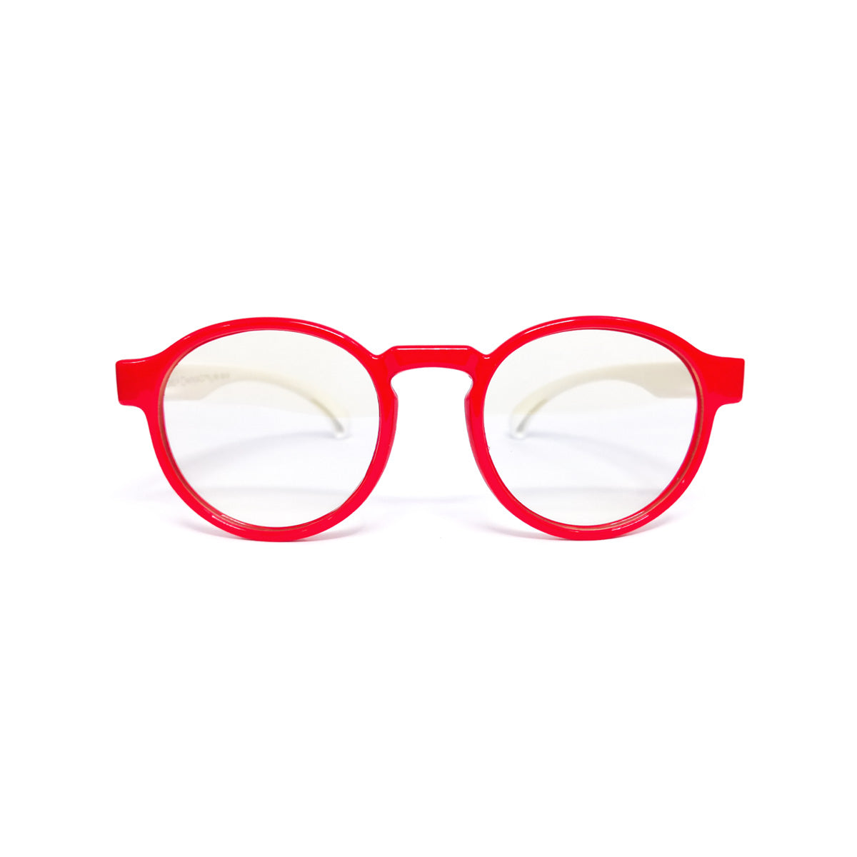 Kids Round - Strawberry Swirl - SaferOptics Anti Blue Light Glasses Malaysia | 420Safety, Kids, Red, Round, Small