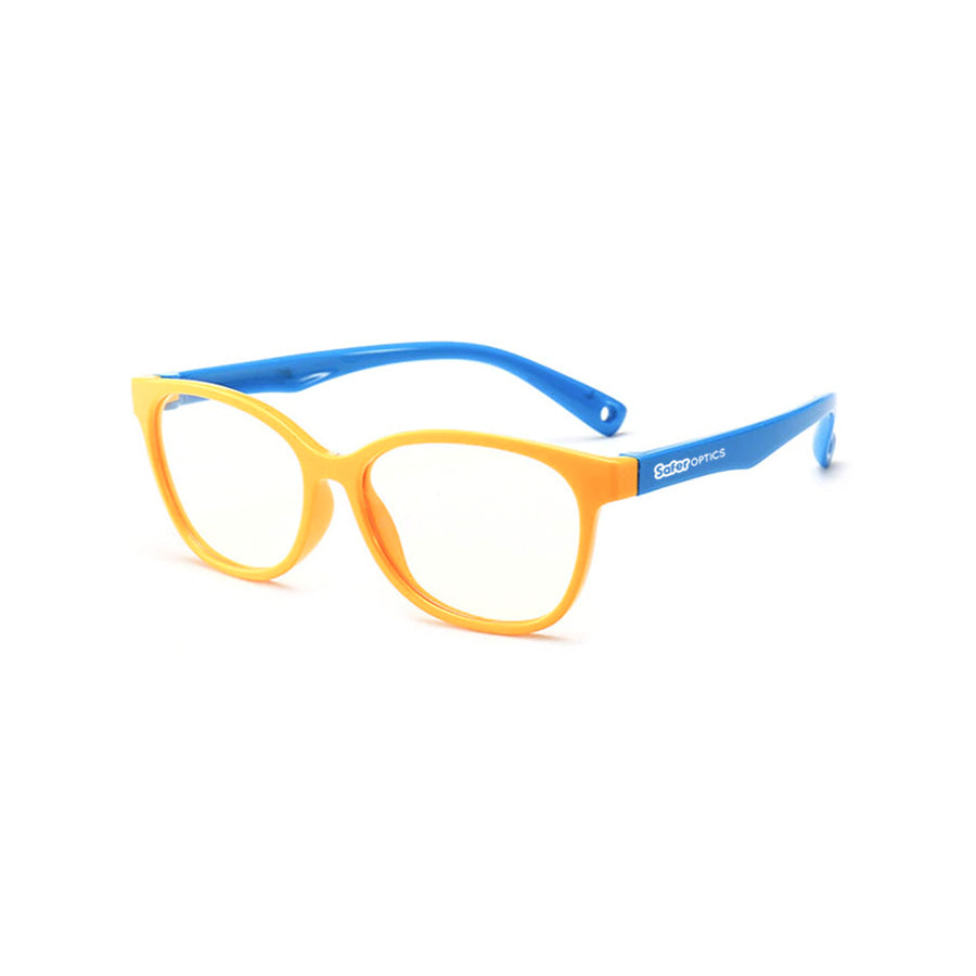 Kids Square - Lemonade - SaferOptics Anti Blue Light Glasses Malaysia | 420Safety, Kids, Medium, Square, Yellow