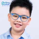 Kids T-Square - Pool Party - SaferOptics Anti Blue Light Glasses Malaysia | 420Safety, Blue, Kids, Medium, new, Square, T-Square