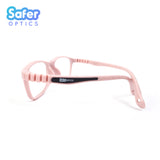 Kids Ultra Flex Rectangle - Seashell Pink - SaferOptics Anti Blue Light Glasses Malaysia | 420Safety, Flex, Kids, new, Pink, Rectangle, Small